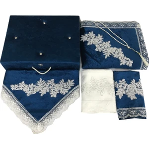 Lamazi Home Lamazihome Kadife Sandıklı Seccade Seti Bohça Takımı 6 Parça