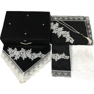 Lamazi Home Lamazihome Kadife Sandıklı Seccade Seti Bohça Takımı 6 Parça
