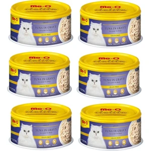 Me-O Ton Balıklı Soslu Tahılsız Kedi Konserve Maması 80 gr x 6 Adet