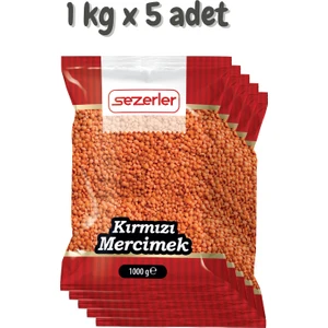 Kırmızı Mercimek 1 kg x 5 Adet