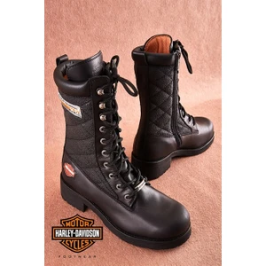 Harley Davidson Rose Black Deri Kadın Bot