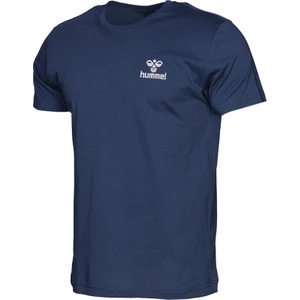 Bisiklet Yaka Kısa Kol Baskılı Mavi Erkek T-Shirt