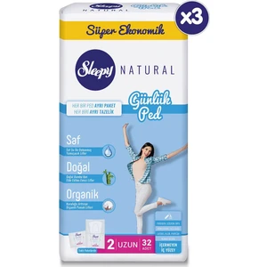 Natural Günlük Ped Uzun 3X32 Adet