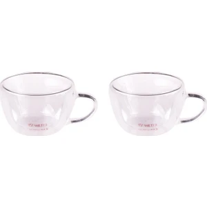 Ayumi - 2 Kişilik Çift Cidarlı Türk Kahve Fincan Takımı