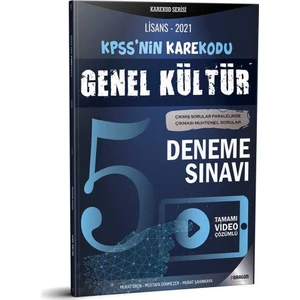 Paragon Yayınları 2021 KPSS Lisans Genel Kültür Video Çözümlü 5 Deneme Sınavı