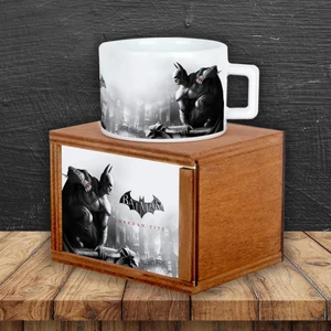 Batman Karaşovalye Tasarımlı Ahşap Doğal Kutulu Kupa