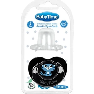 BT152 Koruyucu Kapaklı Silikon Emzik No1 - Siyah