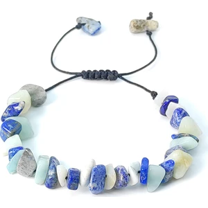 Taş Rüyası Amazonit Lapis Lazuli Kırık Taş Örme Bileklik