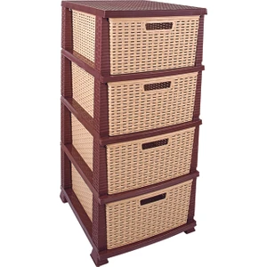 Kahverengi Rattan Plastik Sebzelik
