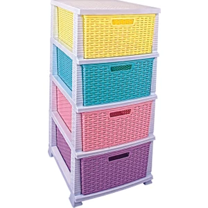 Renkli Rattan Plastik Sebzelik