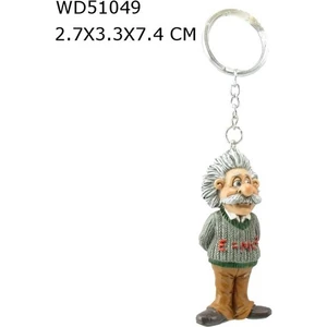 Einstein Figürlü Biblo Heykel Anahtarlık