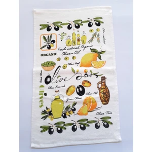 Akın Ucuzluk Zeytin Limon Desenli Mutfak El Havlusu