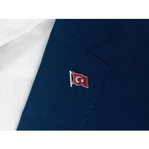 Merit Collection Dalgalı Türk Bayrağı-2 Yaka Rozeti Özel Kadife Kutusunda