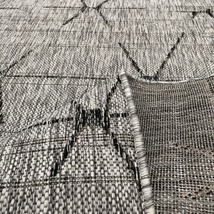 Sisal SL166 Gri / Antrasit 160 x 230 cm Hasır Görünümlü Yıkanabilir Jüt Halı