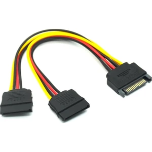 4426 Sata 15 Pin Dişi Erkek 2 Port Çoklayıcıy Kablo Splitter HDD Bağlantı Kablosu