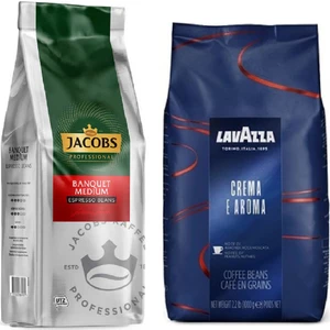 Crema E Aroma Çekirdek Kahve 1 kg + Jacobs Banquet Medium Espresso Beans Çekirdek Kahve 1 kg