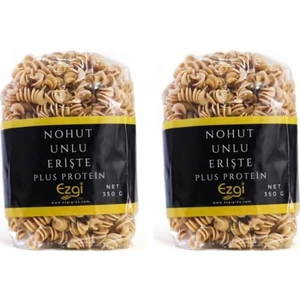 Ezgi Gıda Vegan Nohut Unlu Burgu Makarna 350 gr x 2'li