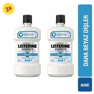 Advanced White Ağız Gargarası 500 ml Nane Aromalı 2 Adet Daha Beyaz Dişler İçin