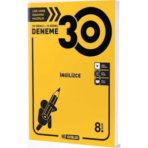 Hız Yayınları 8. Sınıf İngilizce 30'lu Deneme
