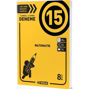 Hız Yayınları 8. Sınıf Matematik 15'li Deneme