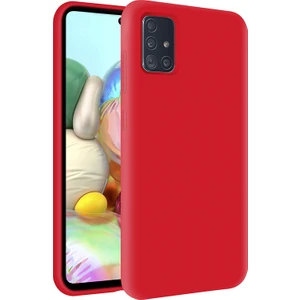 Samsung Galaxy M31S Kapak Içi Kadife Soft Logosuz Lansman Silikon Kılıf - Kırmızı