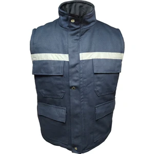 Çamdalı Iş Elbiseleri - Iş Yeleği Kapitoneli ve Reflektörlü Lacivert Kalın Işçi Yeleği