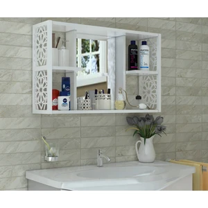 Terek Aynalı Banyo Dolabı Beyaz