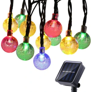 Sge Teknoloji Güneş Enerjili 7 m 50 LED Bahçe Yılbaşı Parti Balkon Süsü Aydınlatma Lambası