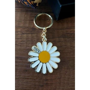 Papatya Metal Anahtarlık Hediyelik Anahtarlık Çanta Aksesuarı