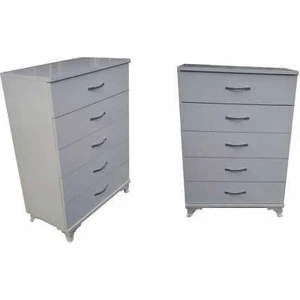 Lake 5 Çekmeceli Beyaz Geniş Şifonyer Kurulu Kargolanır