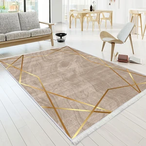 Bazaarforum Prizma Serisi Deri Taban Saçaklı Salon Halısı 180 x 180 cm FM-2537