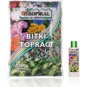 e-Botanik Organik Genel Bitki Toprak 2,5 lt ve Genel Bitki Besini 225 ml