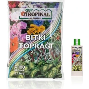 e-Botanik Organik Genel Bitki Toprak 5 lt ve Genel Bitki Besini 225 ml