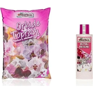 e-Botanik Organik Orkide Toprağı 3 lt ve Orkide Besini 225 ml