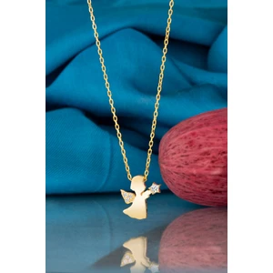 Gümüş Kolye  Swarovskı Taşlı Peri Temalı Altın Kaplama Bayan Kolye