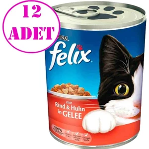 Purina Felix Sığır Etli Kedi Konservesi 400 Gr 12 AD