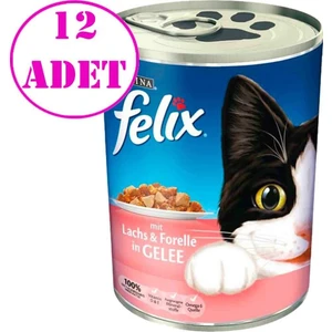 Somon ve Alabalıklı Kedi Konservesi 400 gr 12 Adet