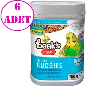 Karışık Muhabbet Kuşu Yemi 750 gr 6 Adet
