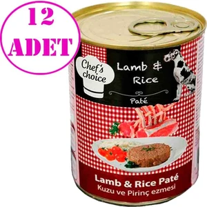 Chefs Choice Kuzulu Pirinçli Ezme Tahılsız Köpek Konserve Mama 400 gr 12 Adet