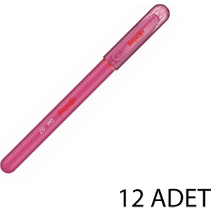 Jel Mürekkepli Tükenmez Kalem 12'li Pembe