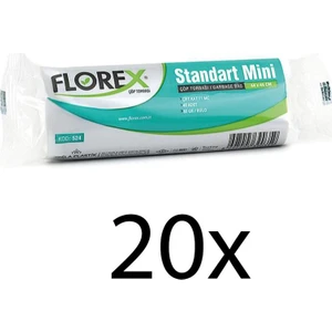 Standart Mini Boy 40'lı Çöp Torbası Beyaz 40 x 45 cm 20'li