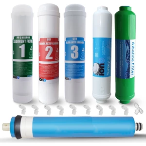 Iono 12" 6 Aşamalı Alkali Filtreli Inline Su Arıtma Filtre Seti