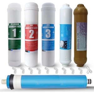 Iono 12" 6 Aşamalı Mineral Filtreli Inlini Su Arıtma Filtre Seti