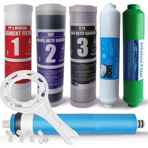 Iono 6 Aşamalı Alkali Filtreli Açık Kasa Su Arıtma Filtre Seti