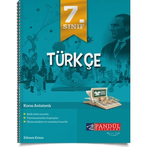 Pandül Yayınları 7. Sınıf Türkçe Ders Defteri Kitabı