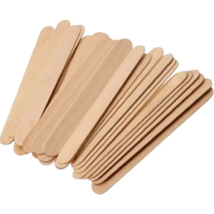 Dncstore Disposable Ahşap Tahta Ağda Spatulası ve Ahşap Tahta Dil Basacağı (100 Adet)