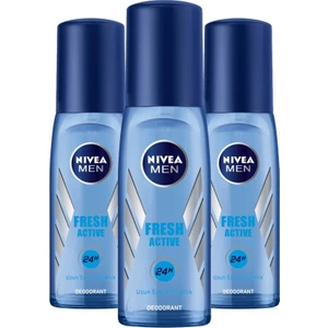 Deodorant Erkek Fresh Active Pump Sprey 75 ml x3