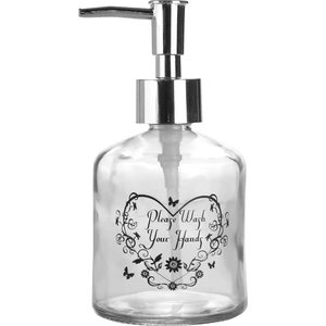 Cam Sıvı Sabunluk,kalpli Model 300ML 7,6X15,5CM