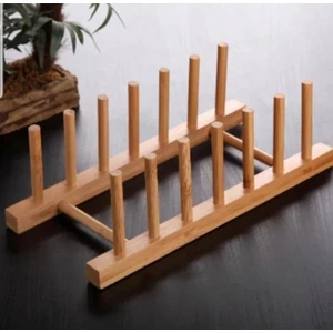 Ahşap 6'lı Tabaklık Bambu