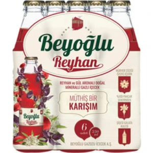 Beyoğlu Gazozu Gül Aromalı 250 ml 6'lı